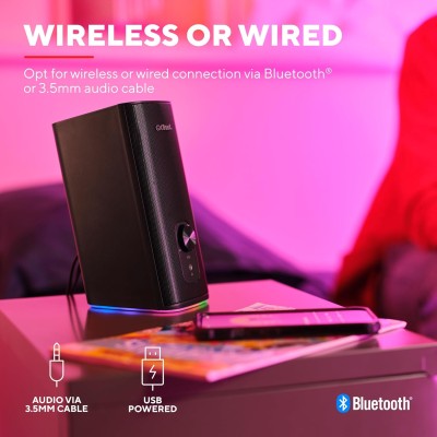 Акустична система Trust GXT 612 Cetic 2.0, BT/USB/AUX, чорний Акустична система Trust GXT 612 Cetic 2.0, BT/USB/AUX, чорний