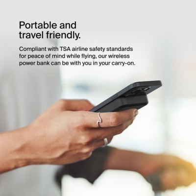 Акумулятор портативний літій-іонний Power Bank Belkin 8000мА·год, 15Вт, MagSafe Qi2, чорний Акумулятор портативний літій-іонний Power Bank Belkin 8000мА·год, 15Вт, MagSafe Qi2, чорний