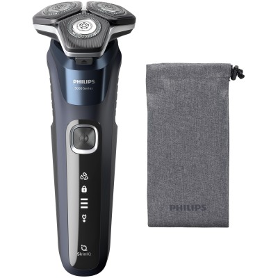 Бритва електр. Philips роторна Series 5000, 9Вт, бритв.головок-3, Li-Ion, сух.+волог., тример, синій (S5885/10)