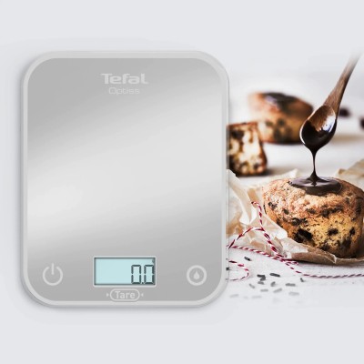 Ваги Tefal кухонні Optiss, 5кг, AAAx2 в комплекті, скло, срібло (BC50U4V0) Ваги Tefal кухонні Optiss, 5кг, AAAx2 в комплекті, скло, срібло (BC50U4V0)
