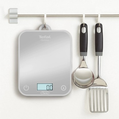 Ваги Tefal кухонні Optiss, 5кг, AAAx2 в комплекті, скло, срібло (BC50U4V0) Ваги Tefal кухонні Optiss, 5кг, AAAx2 в комплекті, скло, срібло (BC50U4V0)