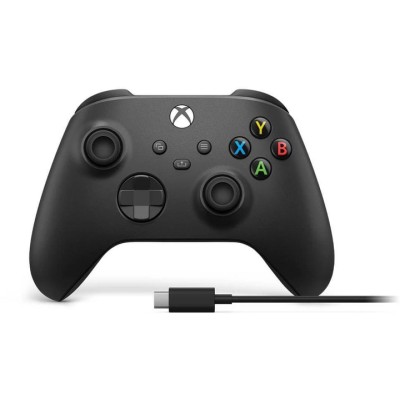 Геймпад Microsoft Xbox Series X | S Wireless Controller Carbon Black + USB Cable (XOA-0010/1V8-00001/1V8-00002)