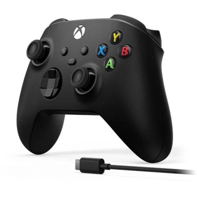Геймпад Microsoft Xbox Series X | S Wireless Controller Carbon Black + USB Cable (XOA-0010/1V8-00001/1V8-00002)