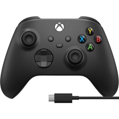 Геймпад Microsoft Xbox Series X | S Wireless Controller Carbon Black + USB Cable (XOA-0010/1V8-00001/1V8-00002)