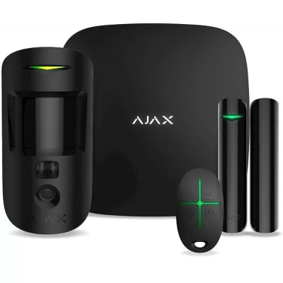 Ajax StarterKit Cam Plus HDR (8EU) UA black комплект охоронної сигналізації