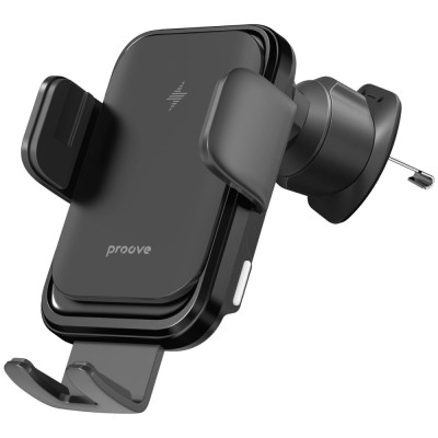 Автомобільний тримач з Бездротовим ЗП Proove Nitro Charge 15W matte black