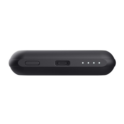 Акумулятор портативний літій-іонний power bank Trust Magnetic, 5000 мА·год, USB-C/бездротова зарядка, 15W, чорний