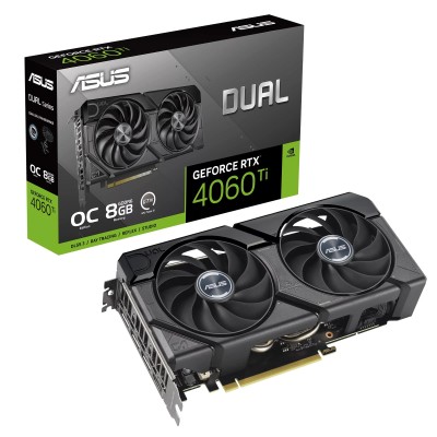 Відеокарта ASUS GeForce RTX 4060 Ti 8GB GDDR6 DUAL OC EVO DUAL-RTX4060TI-O8G-EVO (90YV0J49-M0NA00)