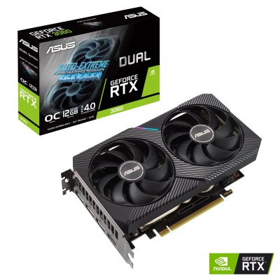 Відеокарта ASUS GeForce RTX 3060 12GB GDDR6 DUAL OC V2 DUAL-RTX3060-O12G-V2 (90YV0GB2-M0NA10) Відеокарта ASUS GeForce RTX 3060 12GB GDDR6 DUAL OC V2 DUAL-RTX3060-O12G-V2 (90YV0GB2-M0NA10)