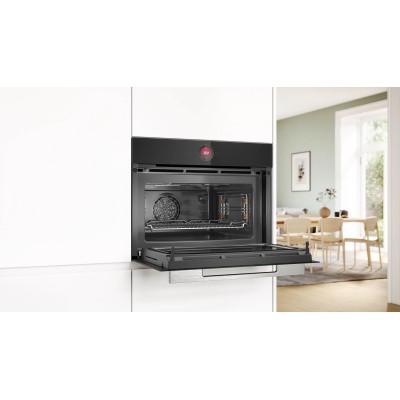 Духова шафа Bosch електрична компактна, 45л, A, дисплей, конвекція, ф-ція мікрохвиль, чорний (CMG7241B1)