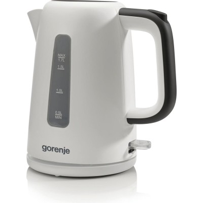 Електрочайник Gorenje 1.7л, Strix контроль, пластик, білий (K17XG)
