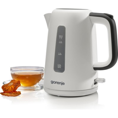 Електрочайник Gorenje 1.7л, Strix контроль, пластик, білий (K17XG)