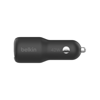Зарядний пристрій автомобільний Belkin 42Вт USB-A/USB-C PD PPS, чорний (CCB005BTBK) Зарядний пристрій автомобільний Belkin 42Вт USB-A/USB-C PD PPS, чорний (CCB005BTBK)