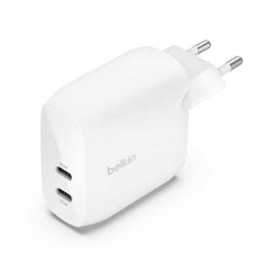 Зарядний пристрій мережевий Belkin 60Вт 2хUSB-С PD PPS, білий (WCB010VFWH) Зарядний пристрій мережевий Belkin 60Вт 2хUSB-С PD PPS, білий (WCB010VFWH)