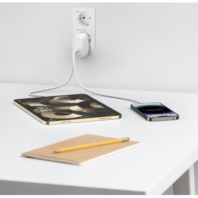 Зарядний пристрій мережевий Belkin 60Вт 2хUSB-С PD PPS, білий (WCB010VFWH) Зарядний пристрій мережевий Belkin 60Вт 2хUSB-С PD PPS, білий (WCB010VFWH)