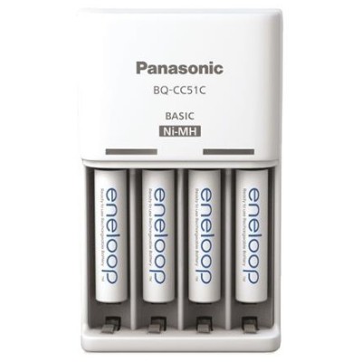 Зарядний пристрій Basic Charger + Акумулятор Eneloop NI-MH AAA 800 мАг, 4 шт. (K-KJ51MCD04E) Зарядний пристрій Basic Charger + Акумулятор Eneloop NI-MH AAA 800 мАг, 4 шт. (K-KJ51MCD04E)
