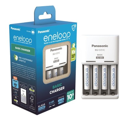Зарядний пристрій Basic Charger + Акумулятор Eneloop NI-MH AAA 800 мАг, 4 шт. (K-KJ51MCD04E) Зарядний пристрій Basic Charger + Акумулятор Eneloop NI-MH AAA 800 мАг, 4 шт. (K-KJ51MCD04E)