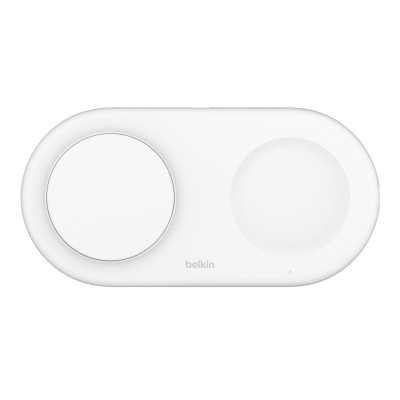 Зарядний пристрій бездротовий Belkin 2в1 15Вт Pad Qi2, білий (WIZ021VFWH) Зарядний пристрій бездротовий Belkin 2в1 15Вт Pad Qi2, білий (WIZ021VFWH)