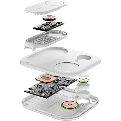 Зарядний пристрій бездротовий Belkin 3в1 Magnetic Foldable iPhone/Watch/AirPods, Qi2 15Вт, білий (WIZ029VFWH) Зарядний пристрій бездротовий Belkin 3в1 Magnetic Foldable iPhone/Watch/AirPods, Qi2 15Вт, білий (WIZ029VFWH)