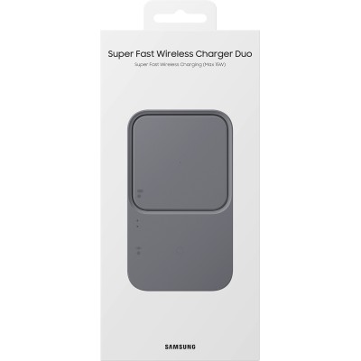 Зарядний пристрій бездротовий Samsung Duo 15Вт, сірий темний (EP-P5400BBEGEU)