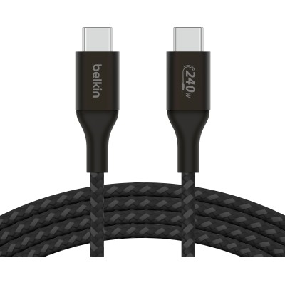 Кабель USB-C > USB-C заряджання/синхронізації Belkin 1м, 240Вт, Type-C, плетений, чорний (CAB015BT1MBK) Кабель USB-C > USB-C заряджання/синхронізації Belkin 1м, 240Вт, Type-C, плетений, чорний (CAB015BT1MBK)