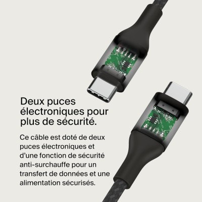 Кабель USB-C > USB-C заряджання/синхронізації Belkin 1м, 240Вт, Type-C, плетений, чорний (CAB015BT1MBK) Кабель USB-C > USB-C заряджання/синхронізації Belkin 1м, 240Вт, Type-C, плетений, чорний (CAB015BT1MBK)