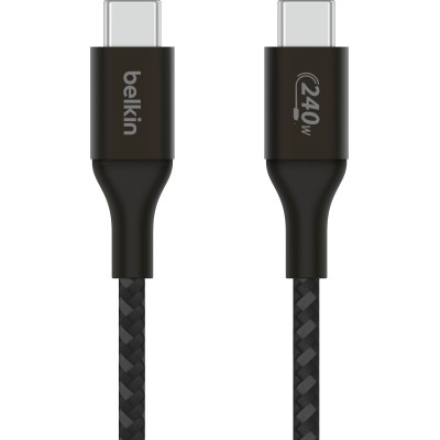 Кабель USB-C > USB-C заряджання/синхронізації Belkin 1м, 240Вт, Type-C, плетений, чорний (CAB015BT1MBK) Кабель USB-C > USB-C заряджання/синхронізації Belkin 1м, 240Вт, Type-C, плетений, чорний (CAB015BT1MBK)