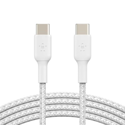 Кабель USB-C > USB-C заряджання/синхронізації Belkin 1м, 60Вт, Type-C, плетений, білий (CAB004BT1MWH) Кабель USB-C > USB-C заряджання/синхронізації Belkin 1м, 60Вт, Type-C, плетений, білий (CAB004BT1MWH)
