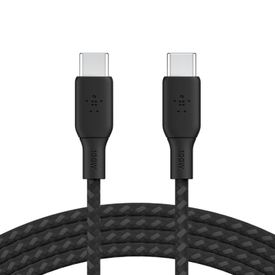 Кабель USB-C > USB-C заряджання/синхронізації Belkin 2м, 100Вт, Type-C, плетений, чорний (CAB014BT2MBK) Кабель USB-C > USB-C заряджання/синхронізації Belkin 2м, 100Вт, Type-C, плетений, чорний (CAB014BT2MBK)