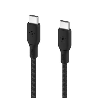 Кабель USB-C > USB-C заряджання/синхронізації Belkin 2м, 100Вт, Type-C, плетений, чорний (CAB014BT2MBK) Кабель USB-C > USB-C заряджання/синхронізації Belkin 2м, 100Вт, Type-C, плетений, чорний (CAB014BT2MBK)