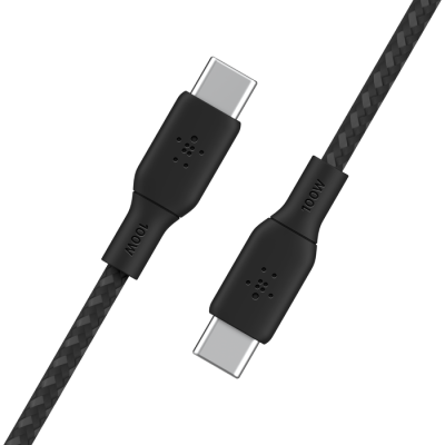 Кабель USB-C > USB-C заряджання/синхронізації Belkin 2м, 100Вт, Type-C, плетений, чорний (CAB014BT2MBK) Кабель USB-C > USB-C заряджання/синхронізації Belkin 2м, 100Вт, Type-C, плетений, чорний (CAB014BT2MBK)