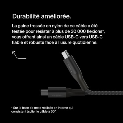 Кабель USB-C > USB-C заряджання/синхронізації Belkin 2м, 240Вт, Type-C, плетений, чорний (CAB015BT2MBK) Кабель USB-C > USB-C заряджання/синхронізації Belkin 2м, 240Вт, Type-C, плетений, чорний (CAB015BT2MBK)