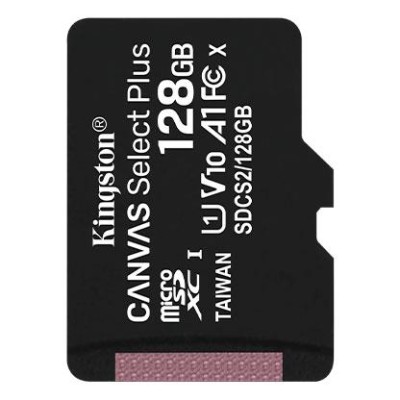 Карта пам'яті Kingston microSD 128GB C10 UHS-I R100MB/s (SDCS2/128GBSP) Карта пам'яті Kingston microSD 128GB C10 UHS-I R100MB/s (SDCS2/128GBSP)