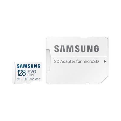 Карта пам'яті Samsung microSD 128GB C10 UHS-I R130MB/s Evo Plus + SD