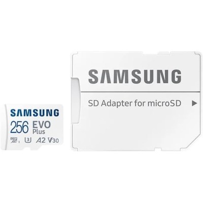 Карта пам'яті Samsung microSD 256GB C10 UHS-I R130MB/s Evo Plus + SD Карта пам'яті Samsung microSD 256GB C10 UHS-I R130MB/s Evo Plus + SD