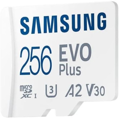 Карта пам'яті Samsung microSD 256GB C10 UHS-I R130MB/s Evo Plus + SD Карта пам'яті Samsung microSD 256GB C10 UHS-I R130MB/s Evo Plus + SD