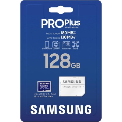 Карта пам'яті Samsung microSDXC 128GB C10 UHS-I R180MB/s PRO Plus Карта пам'яті Samsung microSDXC 128GB C10 UHS-I R180MB/s PRO Plus