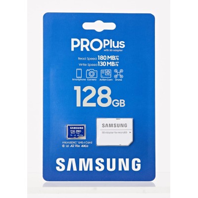 Карта пам'яті Samsung microSDXC 128GB C10 UHS-I R180MB/s PRO Plus Карта пам'яті Samsung microSDXC 128GB C10 UHS-I R180MB/s PRO Plus