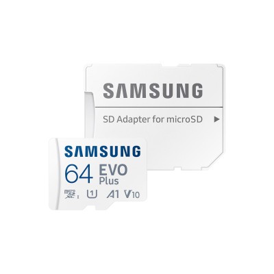 Карта пам'яті Samsung microSDXC 64GB C10 UHS-I R130MB/s Evo Plus + SD Карта пам'яті Samsung microSDXC 64GB C10 UHS-I R130MB/s Evo Plus + SD