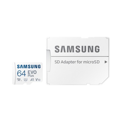 Карта пам'яті Samsung microSDXC 64GB C10 UHS-I R130MB/s Evo Plus + SD Карта пам'яті Samsung microSDXC 64GB C10 UHS-I R130MB/s Evo Plus + SD