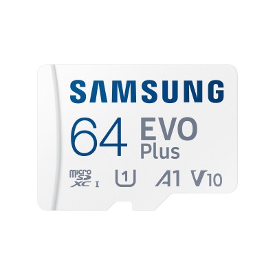 Карта пам'яті Samsung microSDXC 64GB C10 UHS-I R130MB/s Evo Plus + SD Карта пам'яті Samsung microSDXC 64GB C10 UHS-I R130MB/s Evo Plus + SD