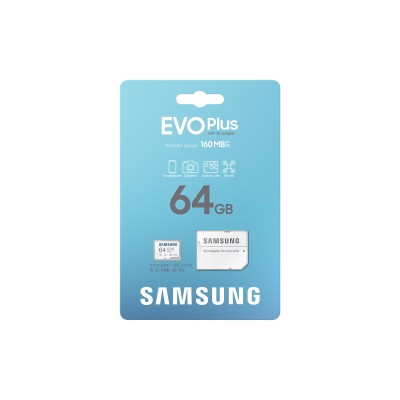 Карта пам'яті Samsung microSDXC 64GB C10 UHS-I R130MB/s Evo Plus + SD Карта пам'яті Samsung microSDXC 64GB C10 UHS-I R130MB/s Evo Plus + SD