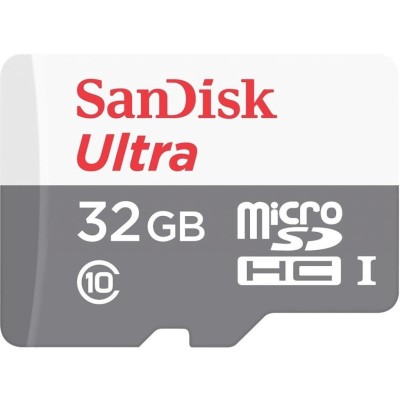 Карта пам'яті SanDisk microSD 32GB C10 UHS-I R100MB/s Ultra (SDSQUNR-032G-GN3MN)