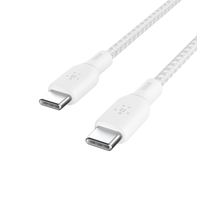 Кабель USB-C > USB-C заряджання/синхронізації Belkin 2м, 100Вт, Type-C, плетений, білий (CAB014BT2MWH) Кабель USB-C > USB-C заряджання/синхронізації Belkin 2м, 100Вт, Type-C, плетений, білий (CAB014BT2MWH)