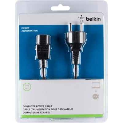 Кабель живлення Belkin Schuko < C13, (IEC F/EURO) 1.8м, чорний (F3A225CP1.8M-P) Кабель живлення Belkin Schuko < C13, (IEC F/EURO) 1.8м, чорний (F3A225CP1.8M-P)