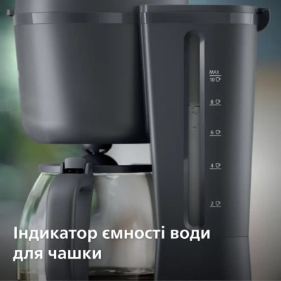 Кавоварка Philips крапельна Essentials Collection, 1.38л, мелена, підтримка температури, темно-сірий (HD7430/90) Кавоварка Philips крапельна Essentials Collection, 1.38л, мелена, підтримка температури, темно-сірий (HD7430/90)