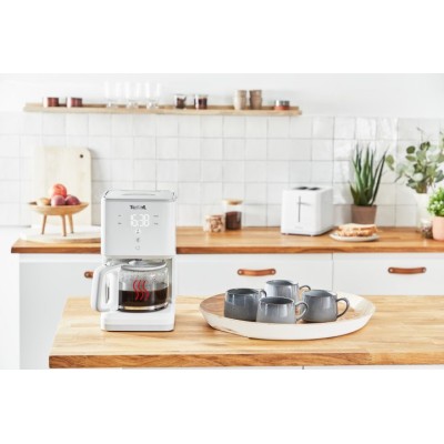 Кавоварка Tefal крапельна Sense 1.25л, мелена, LED-дисплей, сенсор.керування, білий (CM693110) Кавоварка Tefal крапельна Sense 1.25л, мелена, LED-дисплей, сенсор.керування, білий (CM693110)