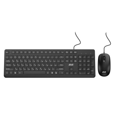 Комплект клавіатура та миша 2E MK405 USB-A, EN/UK/RU, чорний (2E-MK405UBK) Комплект клавіатура та миша 2E MK405 USB-A, EN/UK/RU, чорний (2E-MK405UBK)
