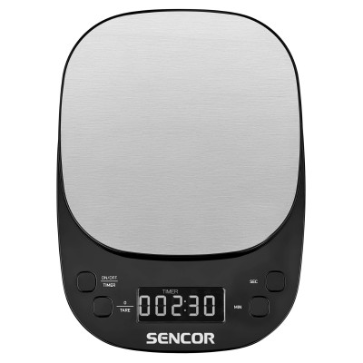 Ваги Sencor кухонні для кави, 2кг, АААx3, регулювання гравітації, пластик, чорний-нержавіюча сталь (SKS0804BK) Ваги Sencor кухонні для кави, 2кг, АААx3, регулювання гравітації, пластик, чорний-нержавіюча сталь (SKS0804BK)