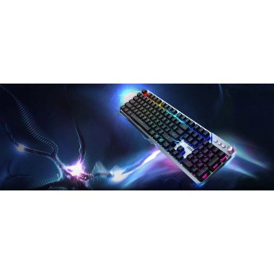 Клавіатура механічна MSI STRIKE 600 SILENT UA 104key, Kailh Midnight Pro Silent Tactile, USB-A, EN/UKR/RU, RGB, cрібний (S11-04U Клавіатура механічна MSI STRIKE 600 SILENT UA 104key, Kailh Midnight Pro Silent Tactile, USB-A, EN/UKR/RU, RGB, cрібний (S11-04U